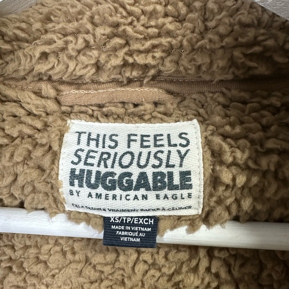 American Eagle Outfitters Oversized Cropped Sherpa Sweater Size XS - Picture 5 of 6